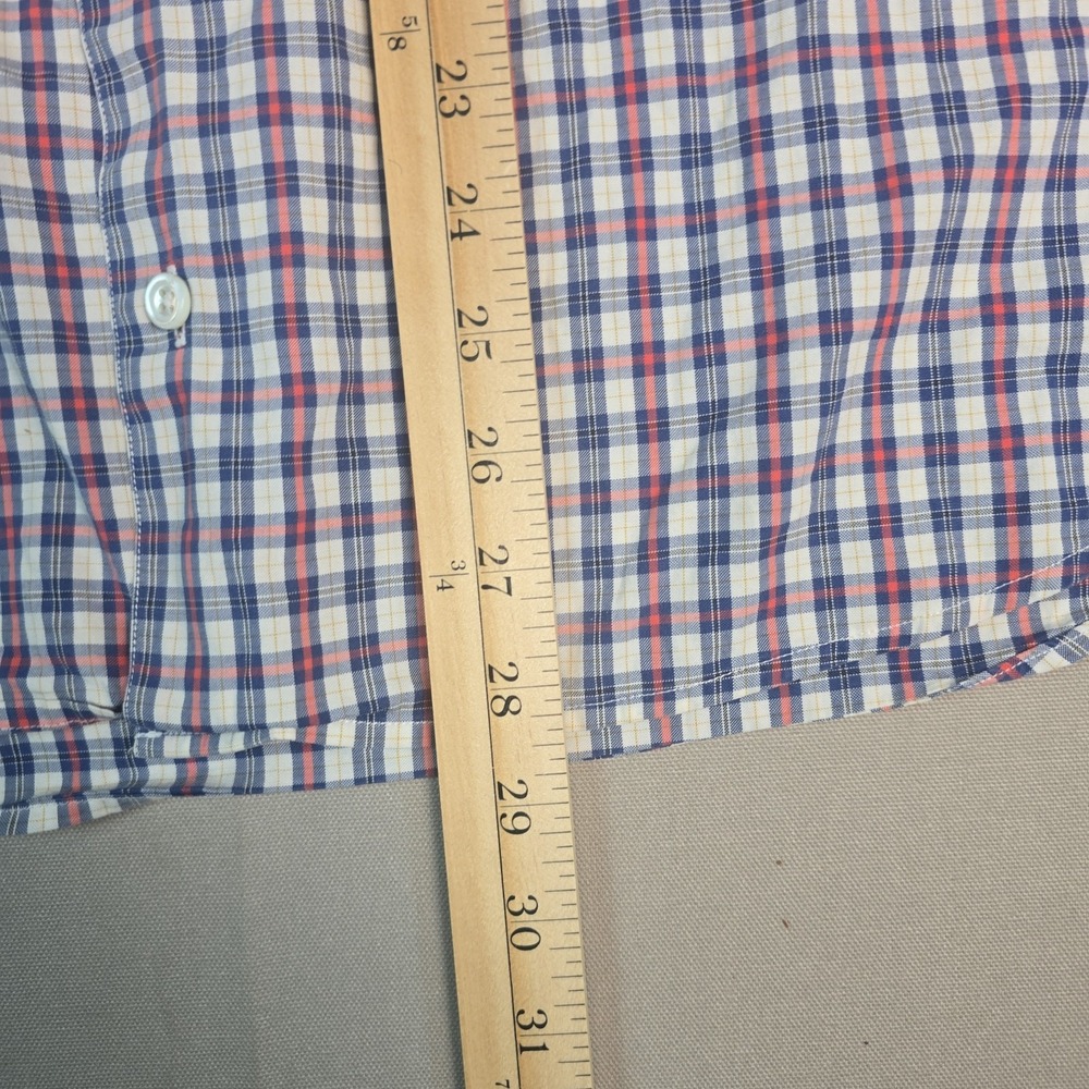 Taylor Stitch Plaid Button-Down Shirt in White, Blue, Pink - Picture 6 of 7
